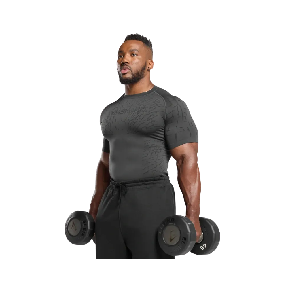 Gymshark Tectonic Seamless T Shirt Muscle Fit Asphalt Grey