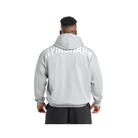 Gymshark Power Zip Up Hoodie Oversized Fit Light Grey Core Marl