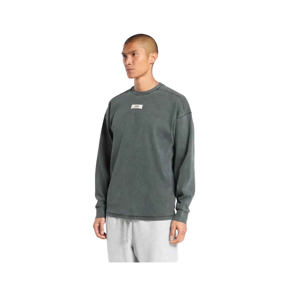 Gymshark Heavyweight Rib Crew Oversized Fit Asphalt Grey