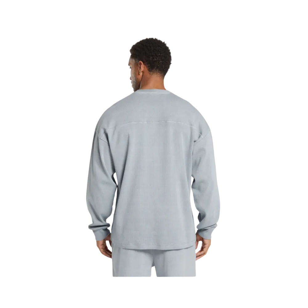 Gymshark Heavyweight Rib Crew Oversized Fit Denim Grey