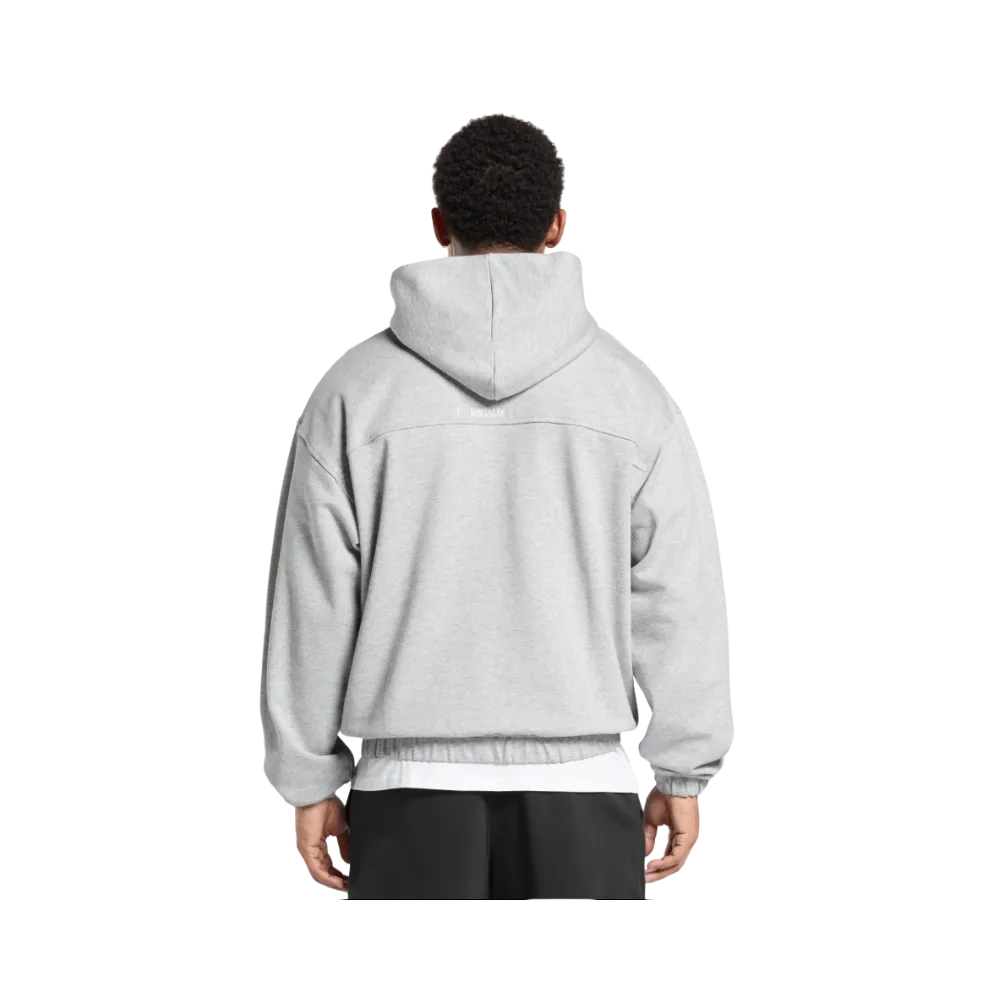 Gymshark Rest Day Essentials Hoodie Oversized Fit Light Grey Core Marl