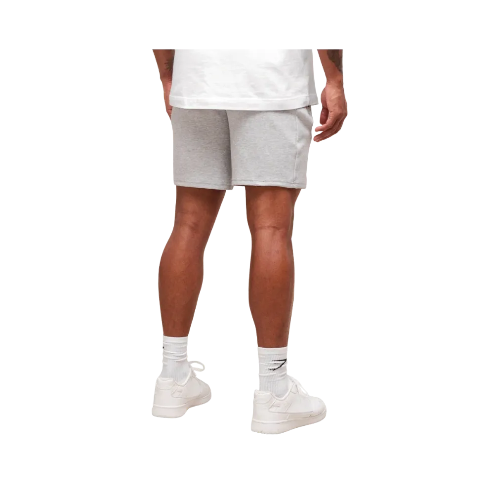 Gymshark Interlock Tech 6" Shorts Slim Fit Light Grey Core Marl