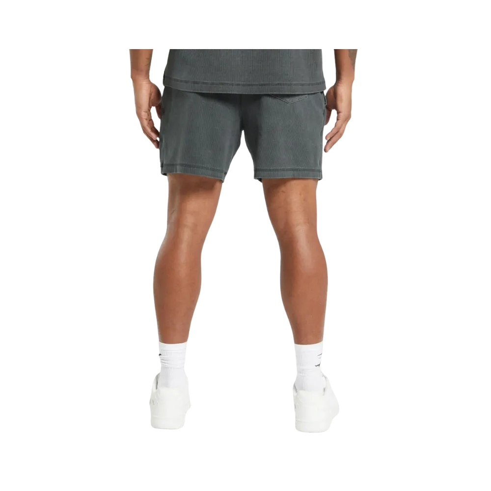 Gymshark Heavyweight Ribbed Shorts Oversized Fit Asphalt Grey