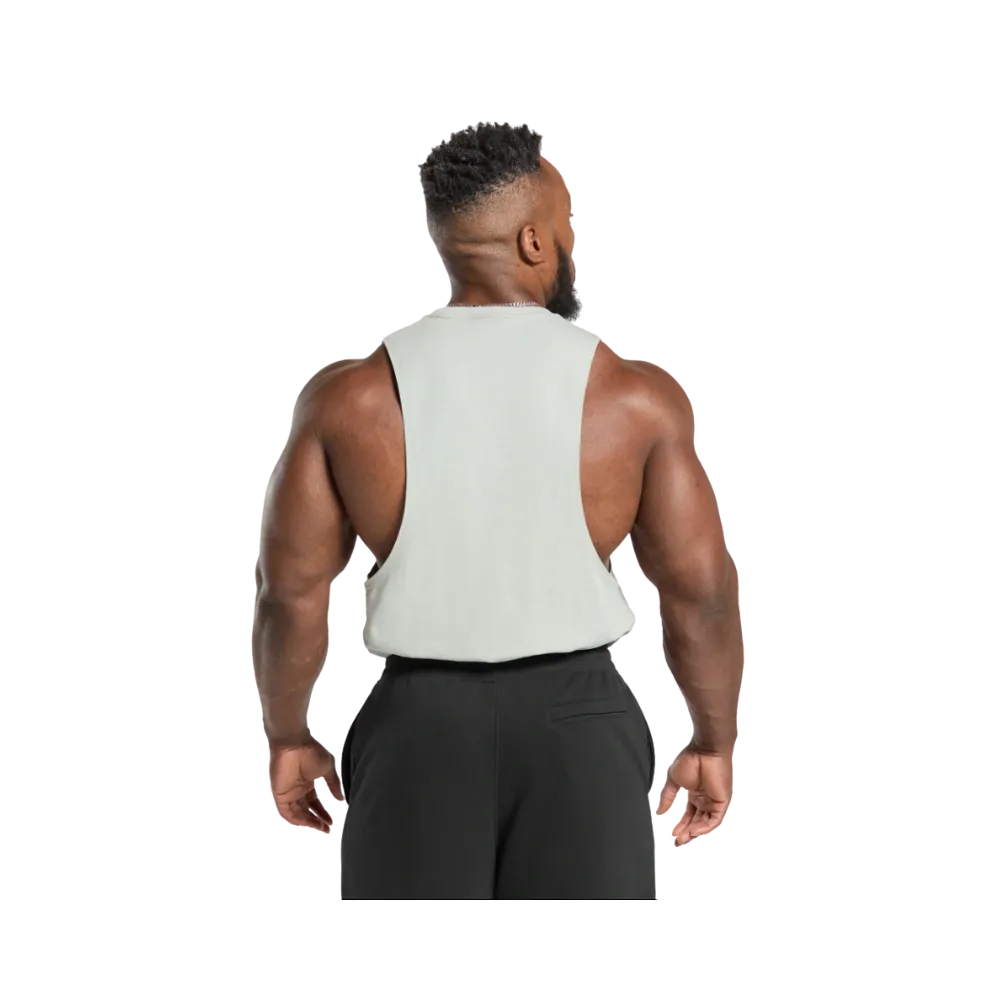 Gymshark Legacy Drop Arm Tank Slim Fit Stone Grey