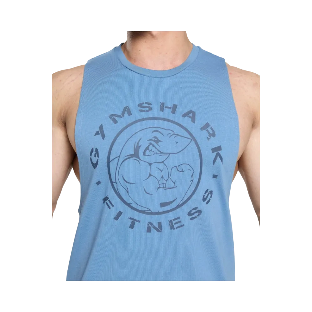 Gymshark Legacy Drop Arm Tank Slim Fit Classic Blue