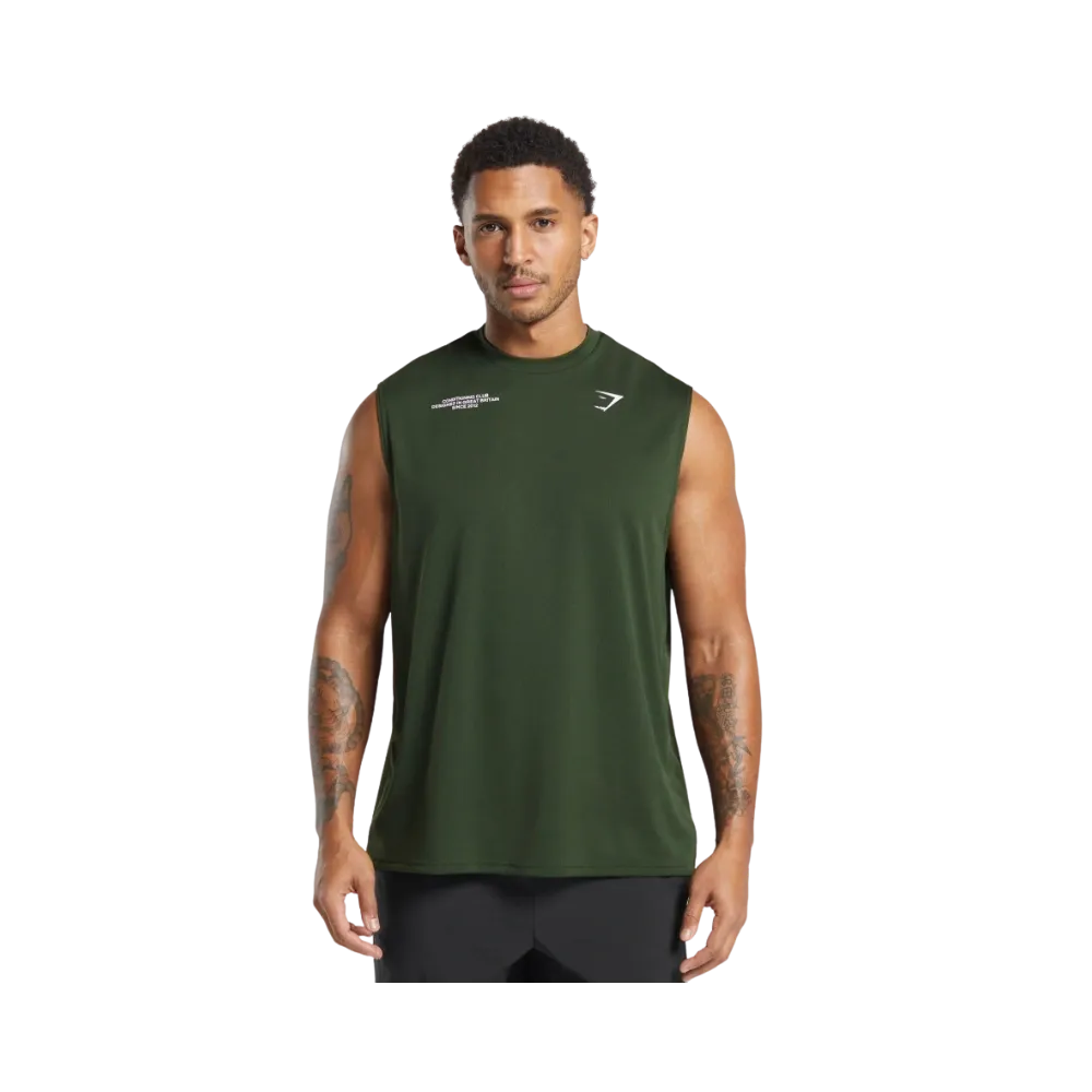 Gymshark Conditioning Club Tank Oversized Fit Trail Green