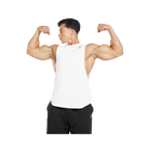 Gymshark React Drop Arm Tank Slim Fit White