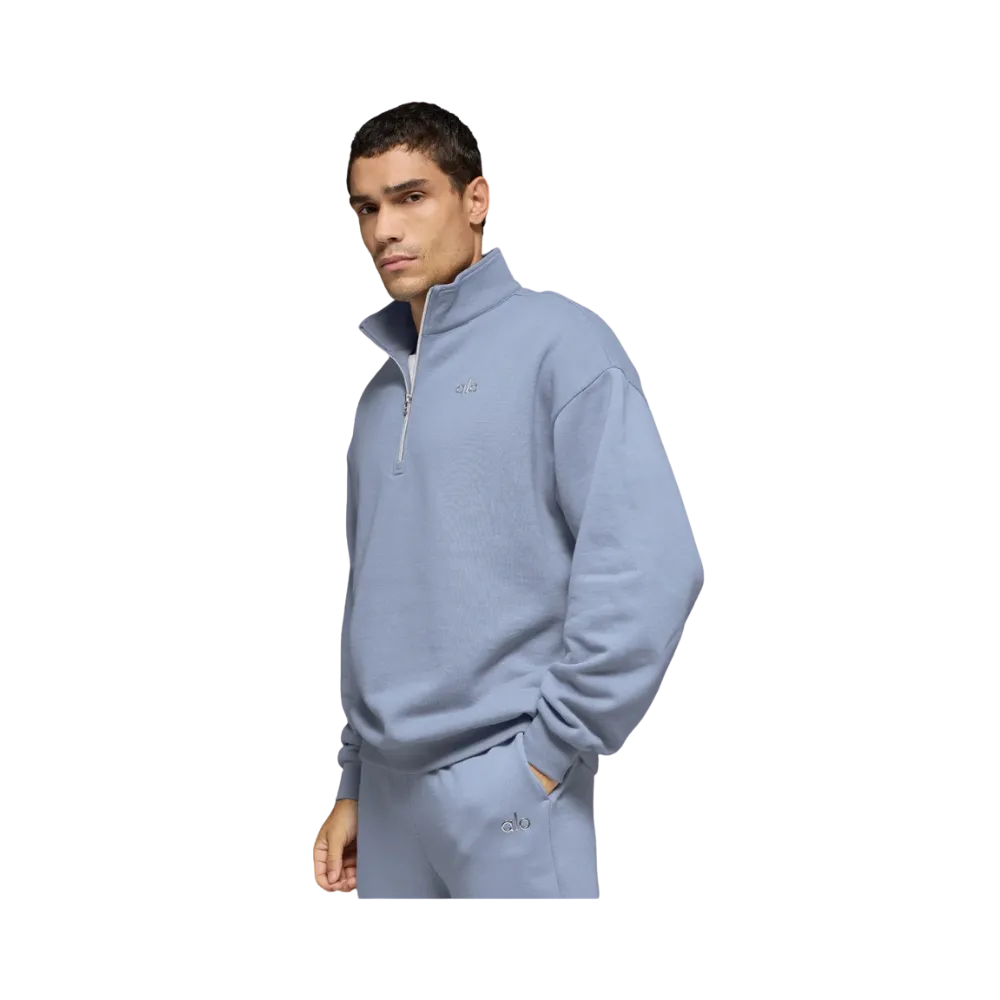 Alo Men's Accolade 1/4 Zip Pullover Winter Frost