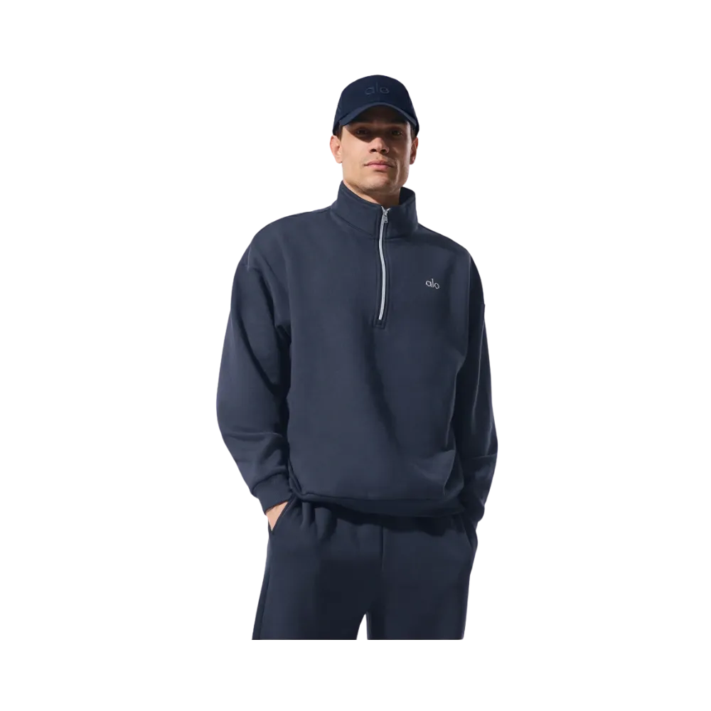 Alo Men's Accolade 1/4 Zip Pullover Navy