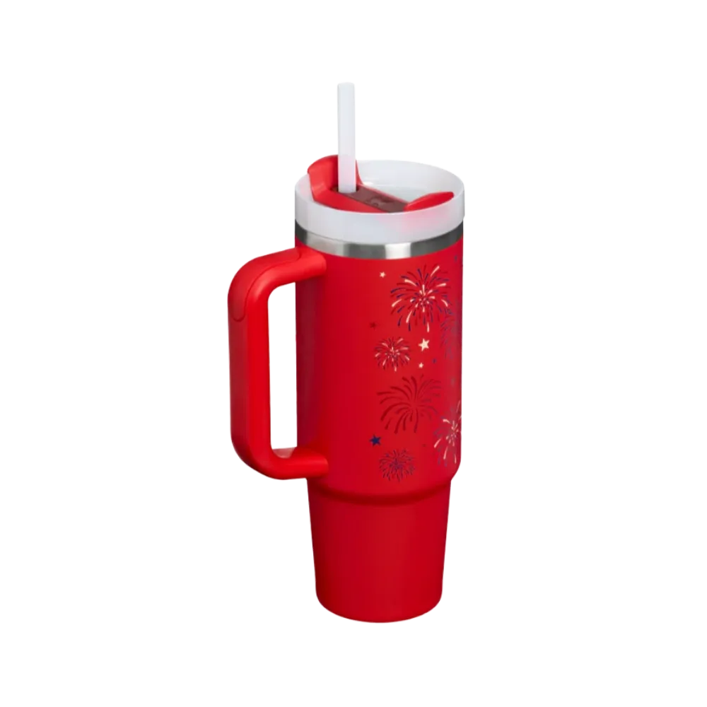 Stanley Quencher H2 0 Flowstate Tumbler Chili Red Fireworks 30 OZ