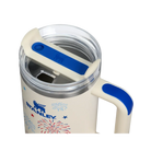 Stanley Quencher H2 0 Flowstate Tumbler Cream Royal Fireworks 40 OZ