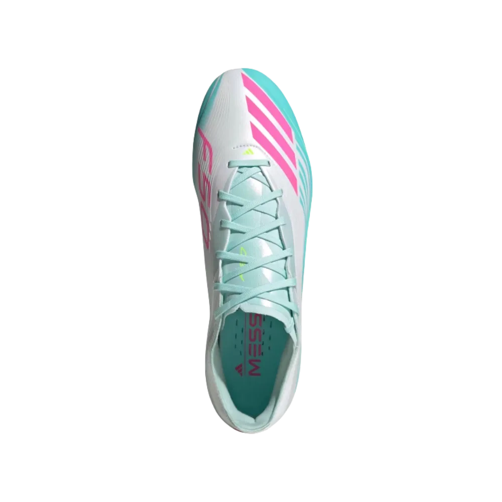Adidas F50 Messi Pro Firm Ground Soccer Cleats Flash Aqua