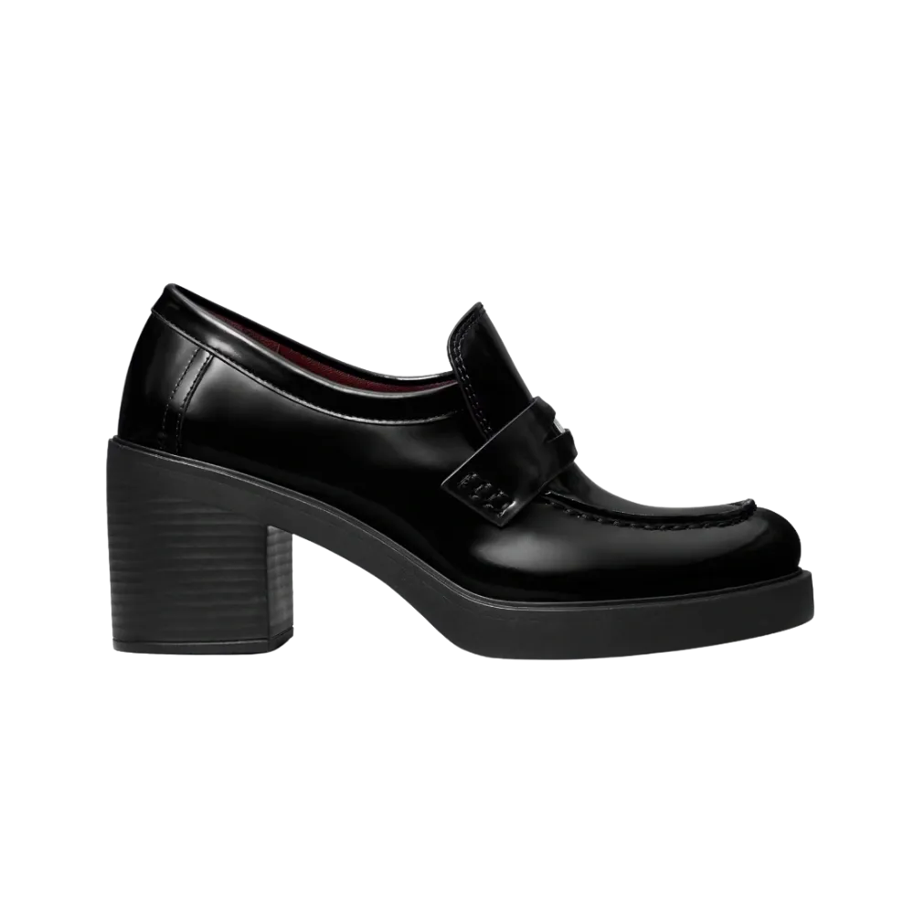 Tory Burch Classic Heeled Lug Loafer Perfect Black