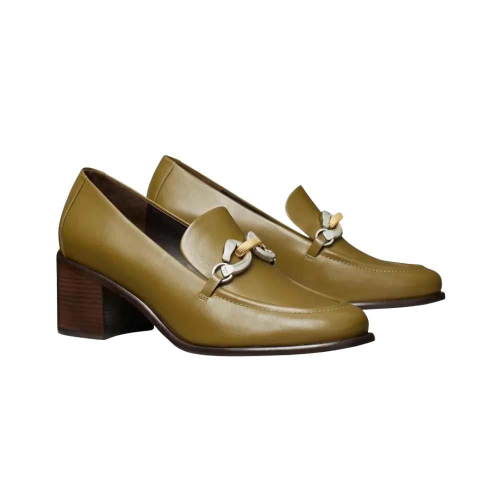 Tory Burch Jessa Heeled Loafer Ramure Green