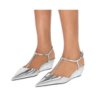 Tory Burch Gigi T-Strap Wedge Platinum