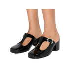 Tory Burch Violet T-Strap Heeled Mule Perfect Black