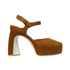 Tory Burch Peep-Toe Platform Sandal Caramel