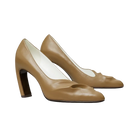 Tory Burch Sculpted Peep-Toe Pump Soft Acorn