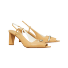 Tory Burch Pierced Peep-Toe Slingback Gold