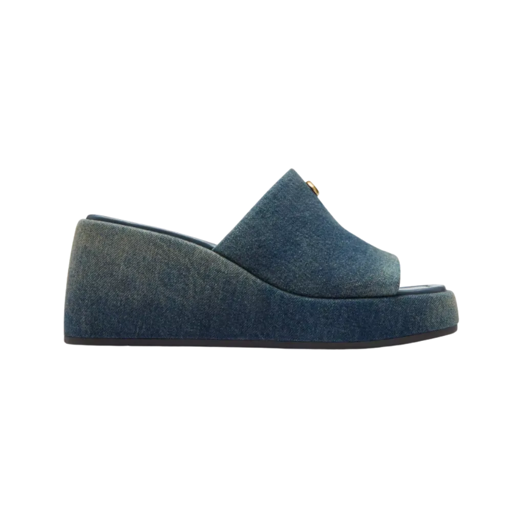 Coach Marie Platform In Loved Denim