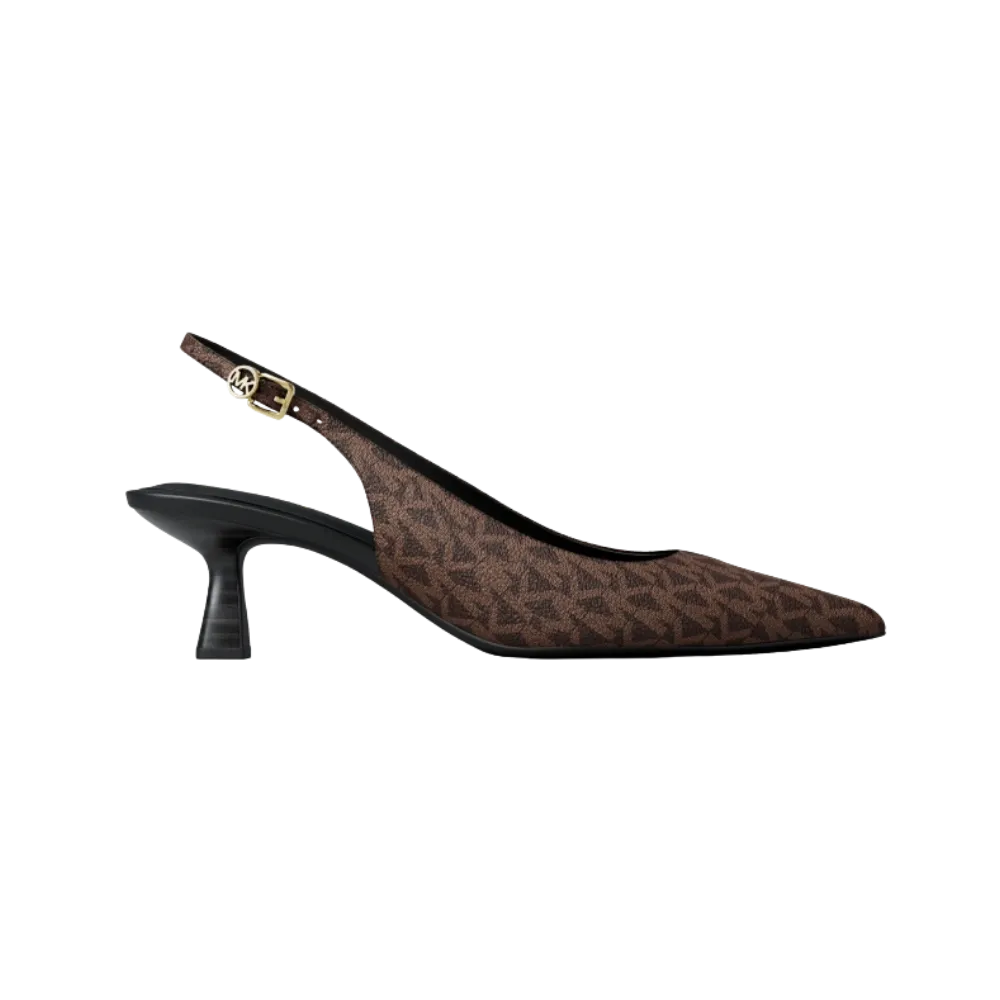Michael Kors Amali Signature Logo Pump Brown