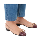 Valentino Valet Du Roi Kid Slingback Ballerina 25mm Rose Cannelle