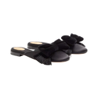 Valentino Reinette Satin Mule Black