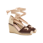 Valentino Resort Wedge In Split Leather 75mm Ebony