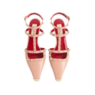Valentino Rockstud Court Shoes In Kid Leather 40mm Phard