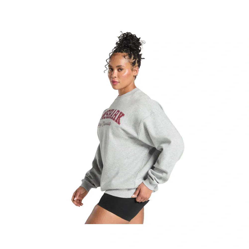 Gymshark Lifting Essentials Graphic Brushed Oversized Sweatshirt Light Grey Core Marl