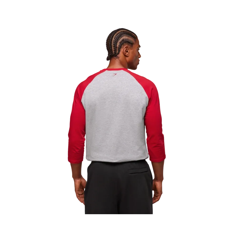 Gymshark GSLC Raglan 3/4 Sleeve T-Shirt - Conditioning Red