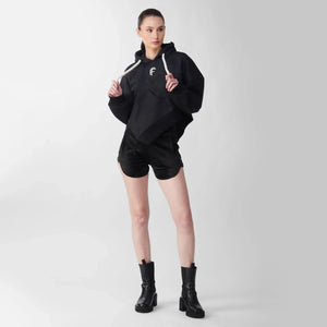 Cotton Fleece Asymmetric Hoodie