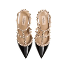 Valentino Patent Rockstud Caged Pump 100mm Black
