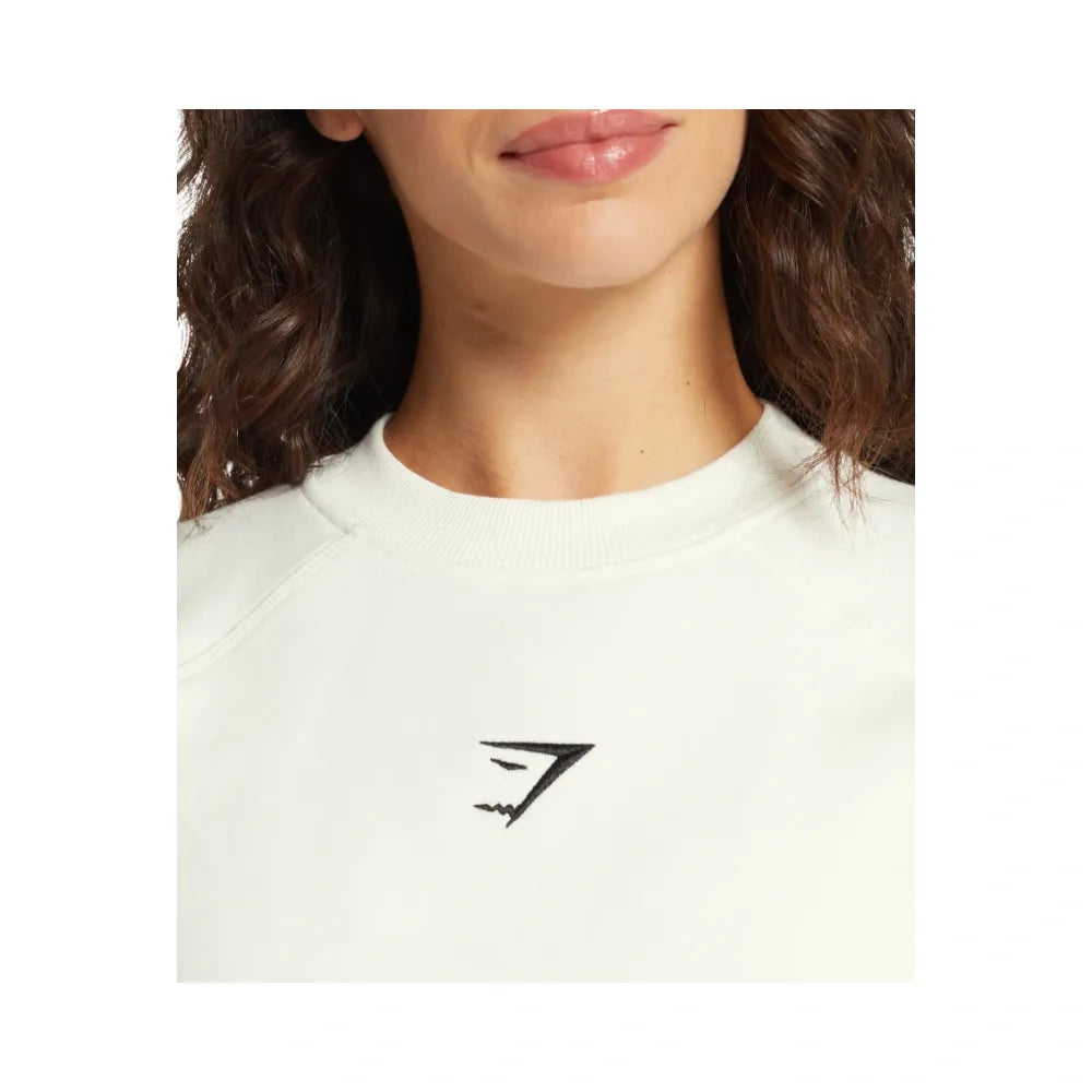 Gymshark Training Oversized Fleece Sweatshirt Soft White