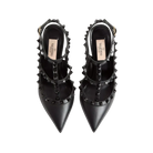 Valentino Rockstud Ankle Strap Pump With Tonal Studs 100mm Black