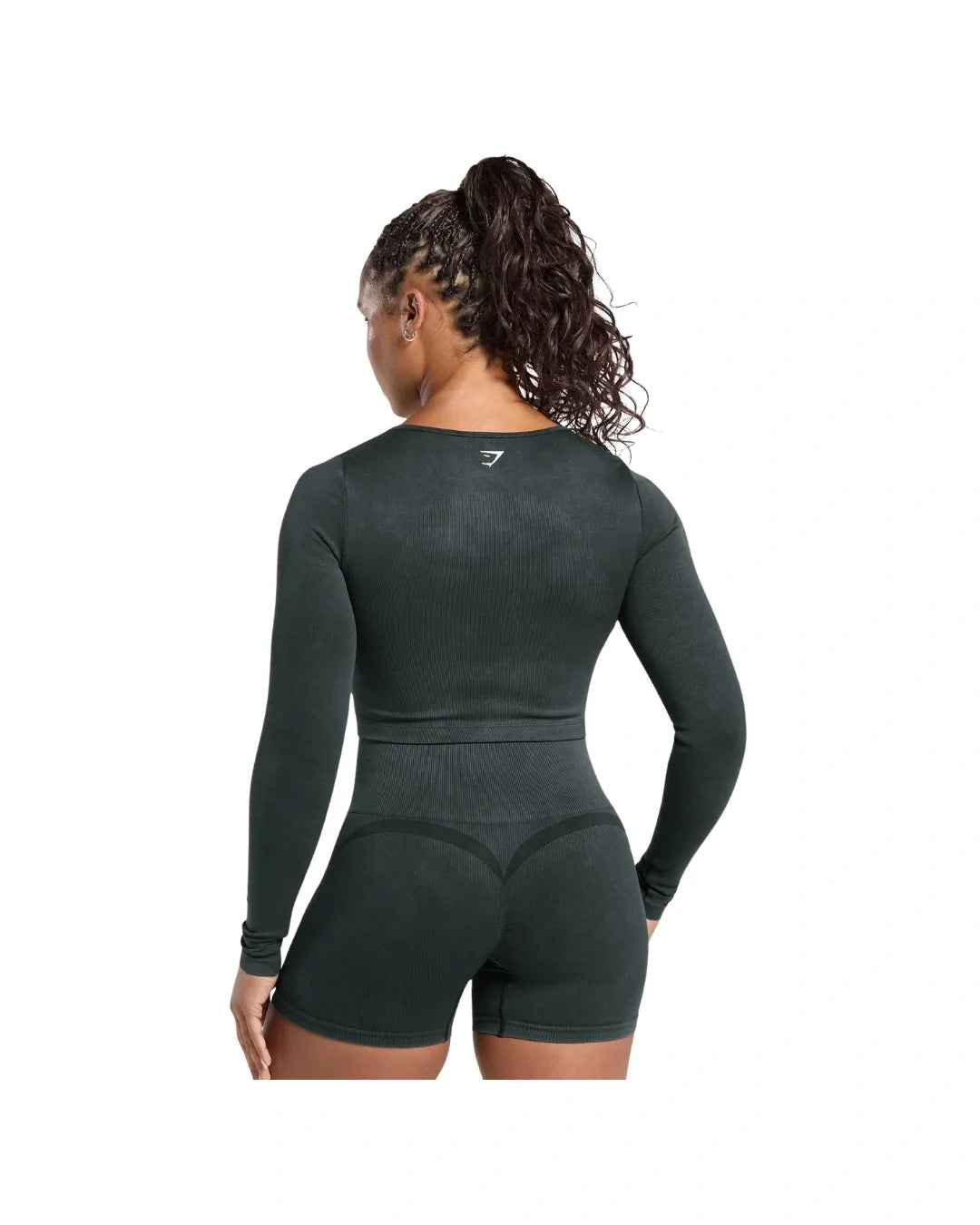 Gymshark Gains Seamless Washed Zip Up Jacket Black