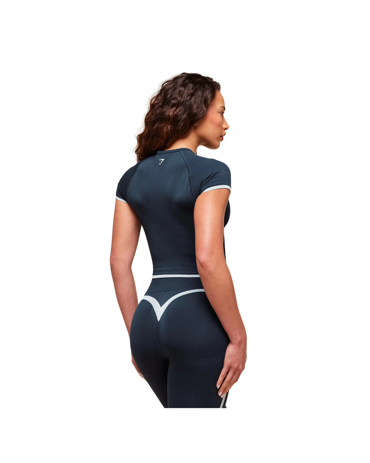 Gymshark Lift Varsity Seamless Midi T-Shirt Heavy Blue