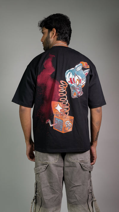 DARK SECRET BLACK MEN’S OVERSIZED T-SHIRT