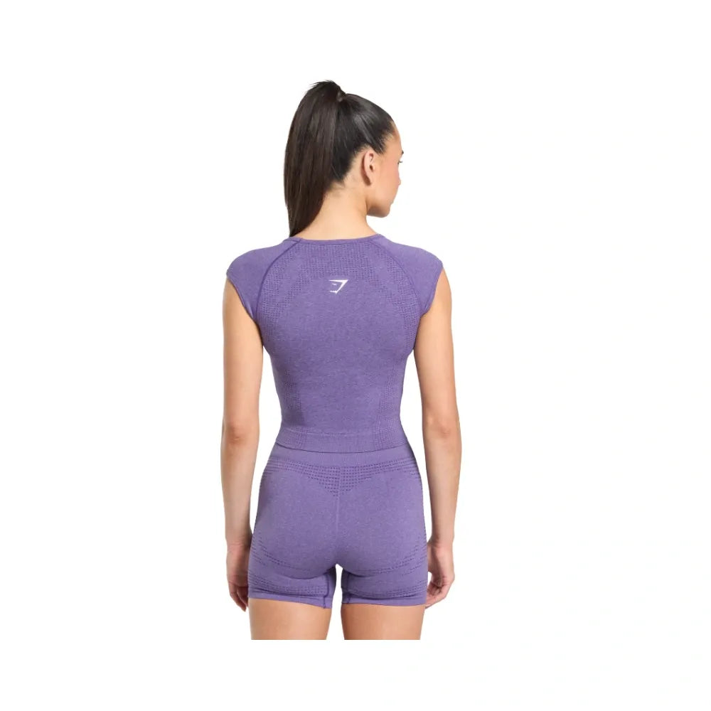 Gymshark Vital Scoop Neck Top Functional Purple Marl