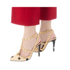 Valentino Rockstud Pump With Plus De Pois Embroidery 100mm Butter