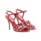 Valentino Rockstud Kidskin Sandal 100mm Red