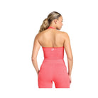 Gymshark Vital Halter Neck Tank With Shelf Crop Top Coral Red Marl