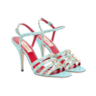 Valentino Rockstud Kidskin Sandal 100mm Azure