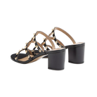 Valentino Rockstud Calfskin Leather Slide Sandal 60mm Black
