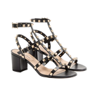 Valentino Rockstud Calfskin Ankle Strap Sandal 60mm Black