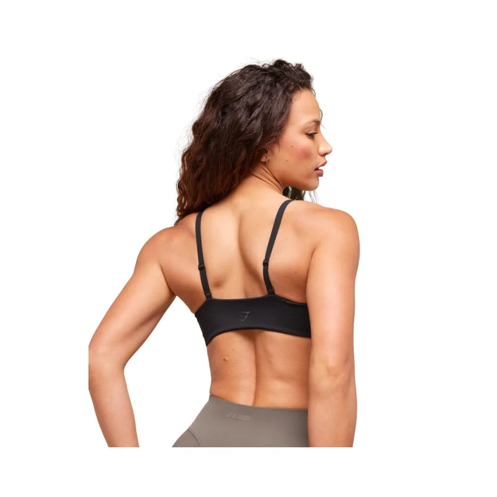 Gymshark Twist Front Bralette - Light Support Black