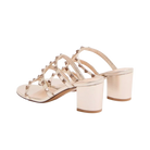 Valentino Rockstud Metallic Calfskin Leather Slide Sandal 60mm Skin