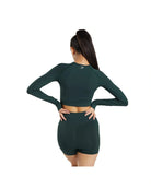 Gymshark Vital Crop Top Woodland Green Marl
