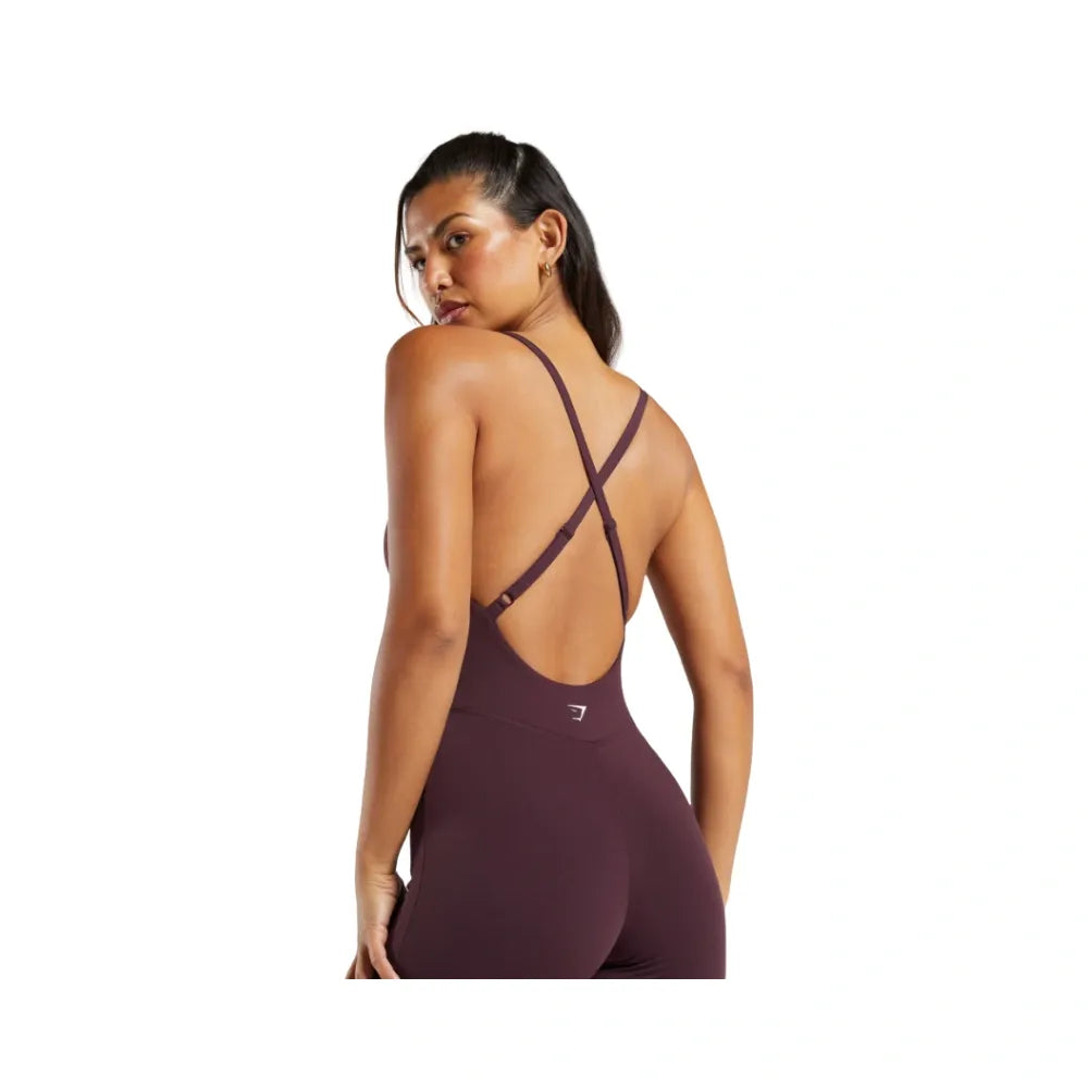 Gymshark Strappy All In One Bodysuit Depth Purple