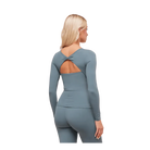 Gymshark Twist Back Long Sleeve Top Iron Blue